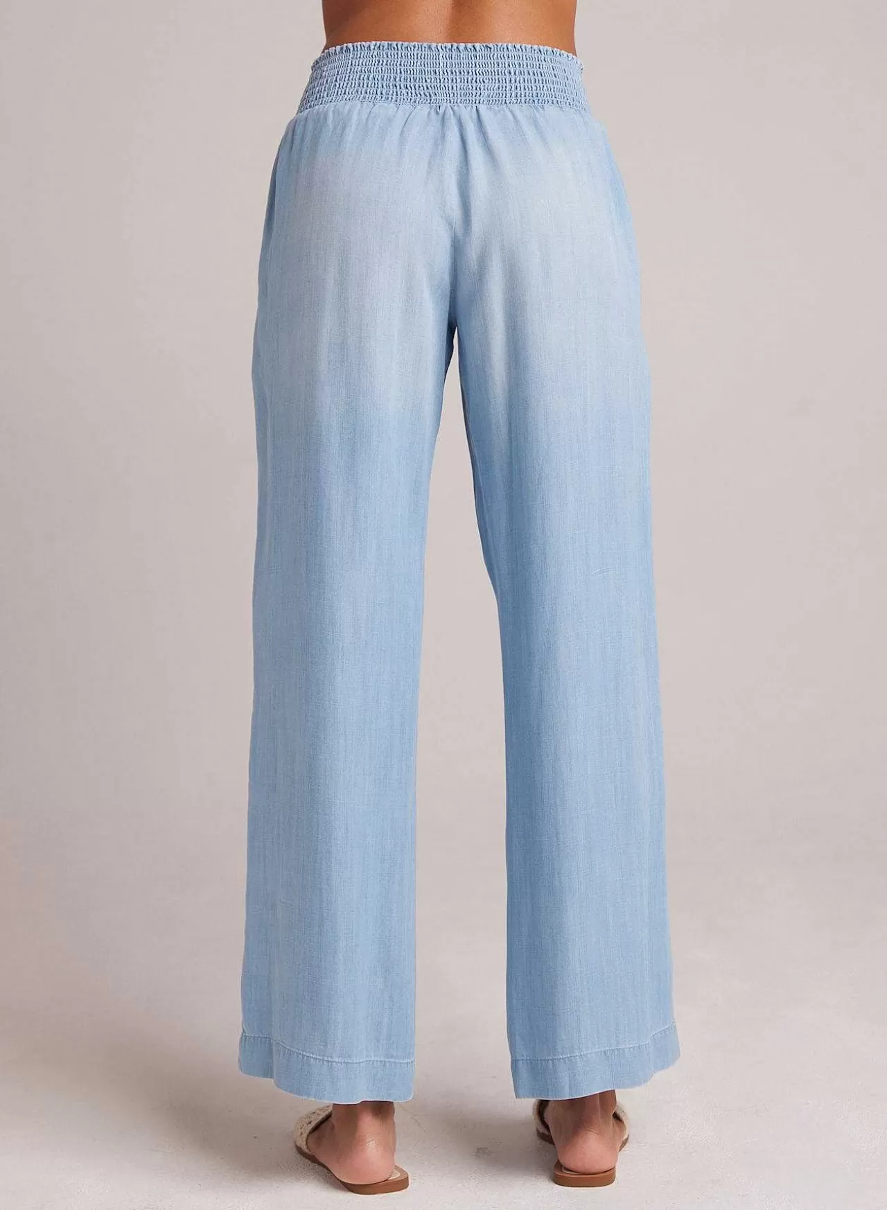 Broek Met Gesmokte Taille En Wijde Pijpen - Caribbean Wash>Bella Dahl New