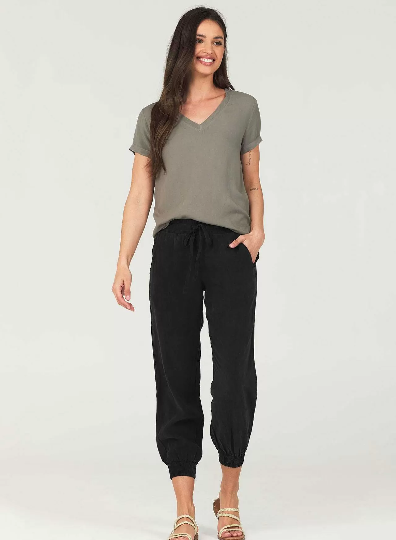 Gemakkelijke Joggingbroek Met Trekkoord - Vintage Zwart>Bella Dahl Fashion