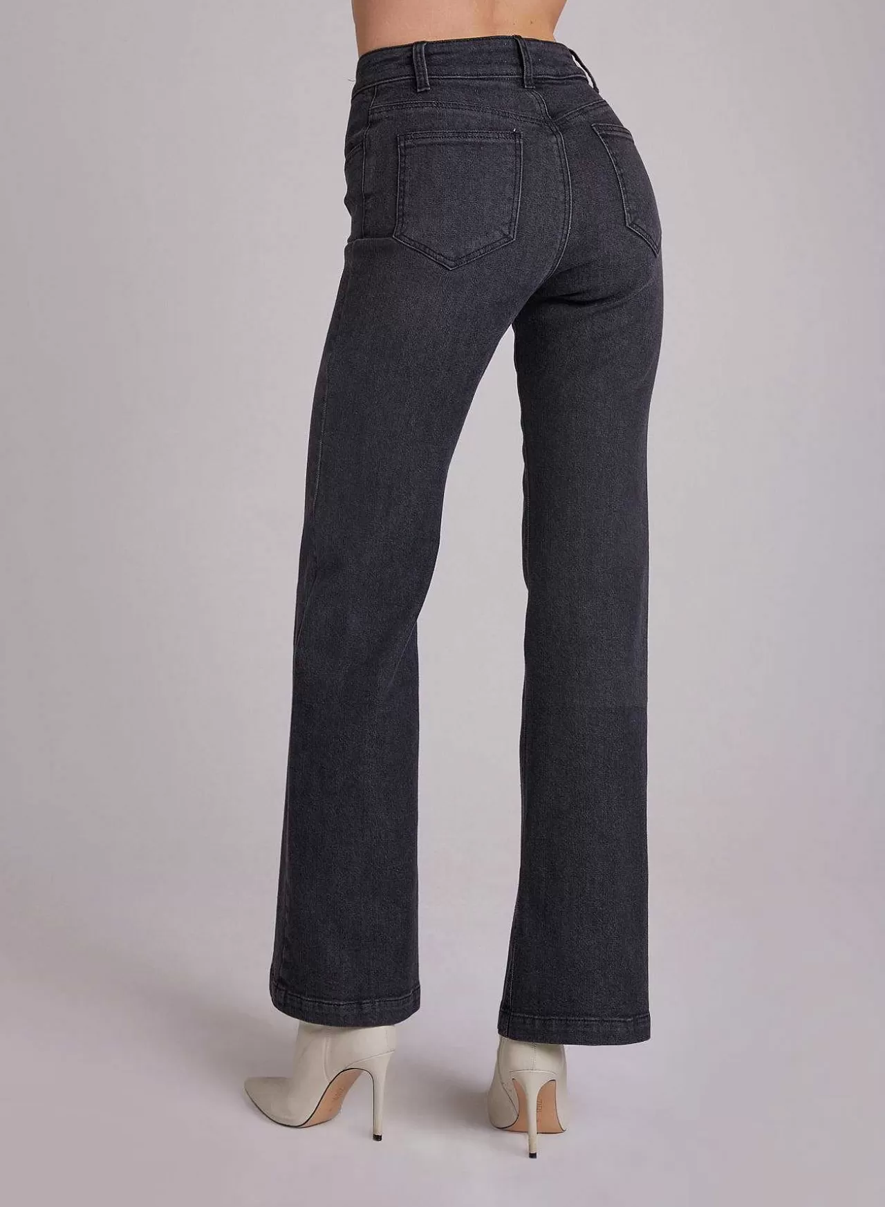 Milla Vintage Flare Jean - Zilverkleurige Stalen Wassing>Bella Dahl Store