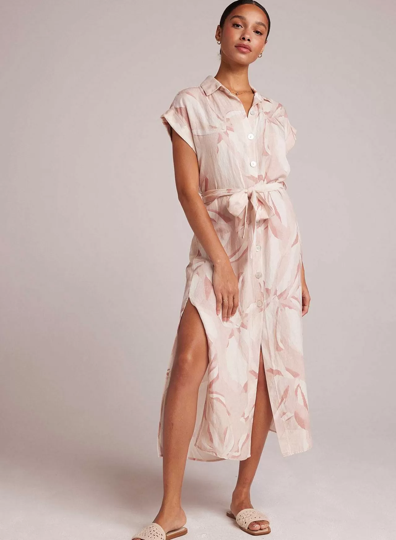 Overhemdjurk Met Riem En Knopen Aan De Voorkant - Fresco-Bloemenprint>Bella Dahl Fashion