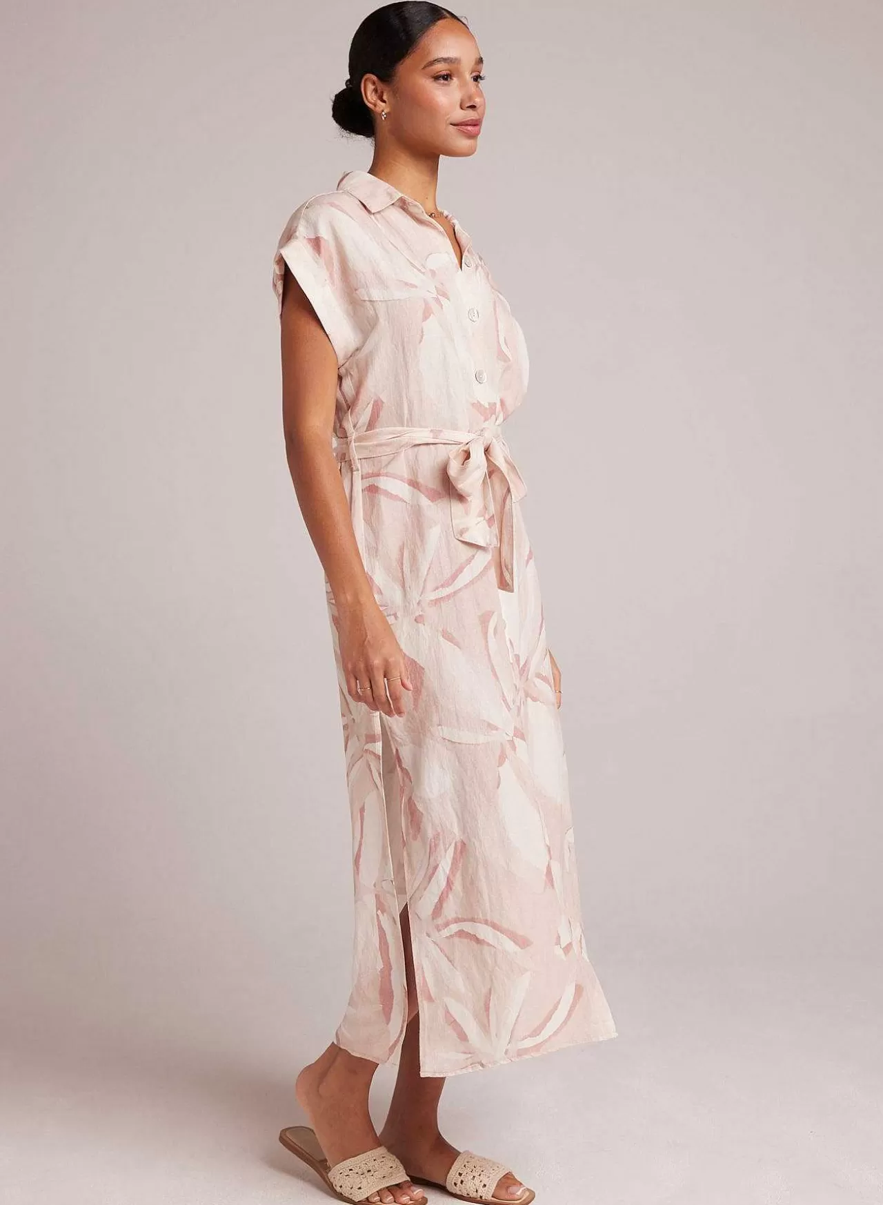 Overhemdjurk Met Riem En Knopen Aan De Voorkant - Fresco-Bloemenprint>Bella Dahl Fashion