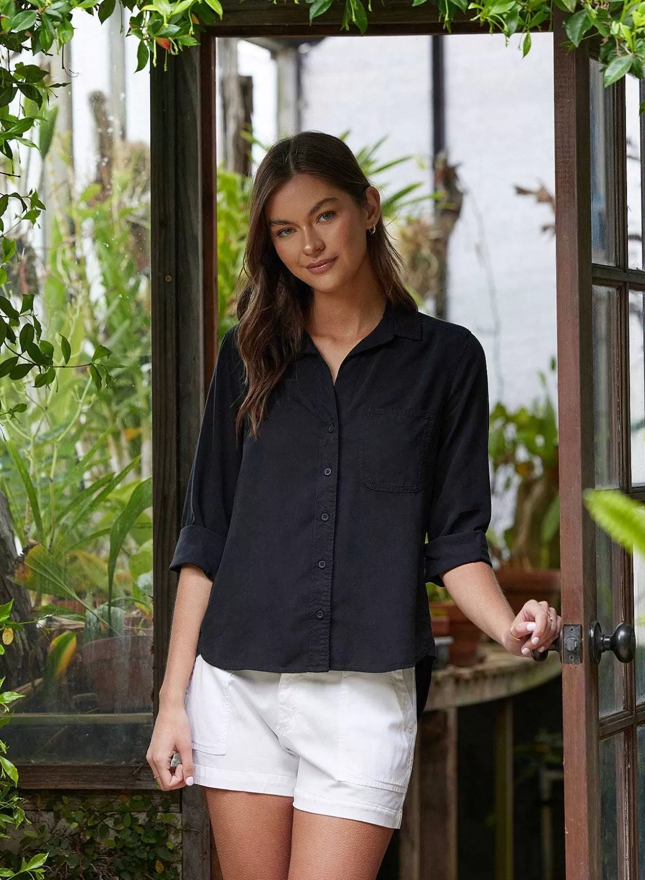 Shirt Staart Button Down - Vintage Zwart>Bella Dahl Shop