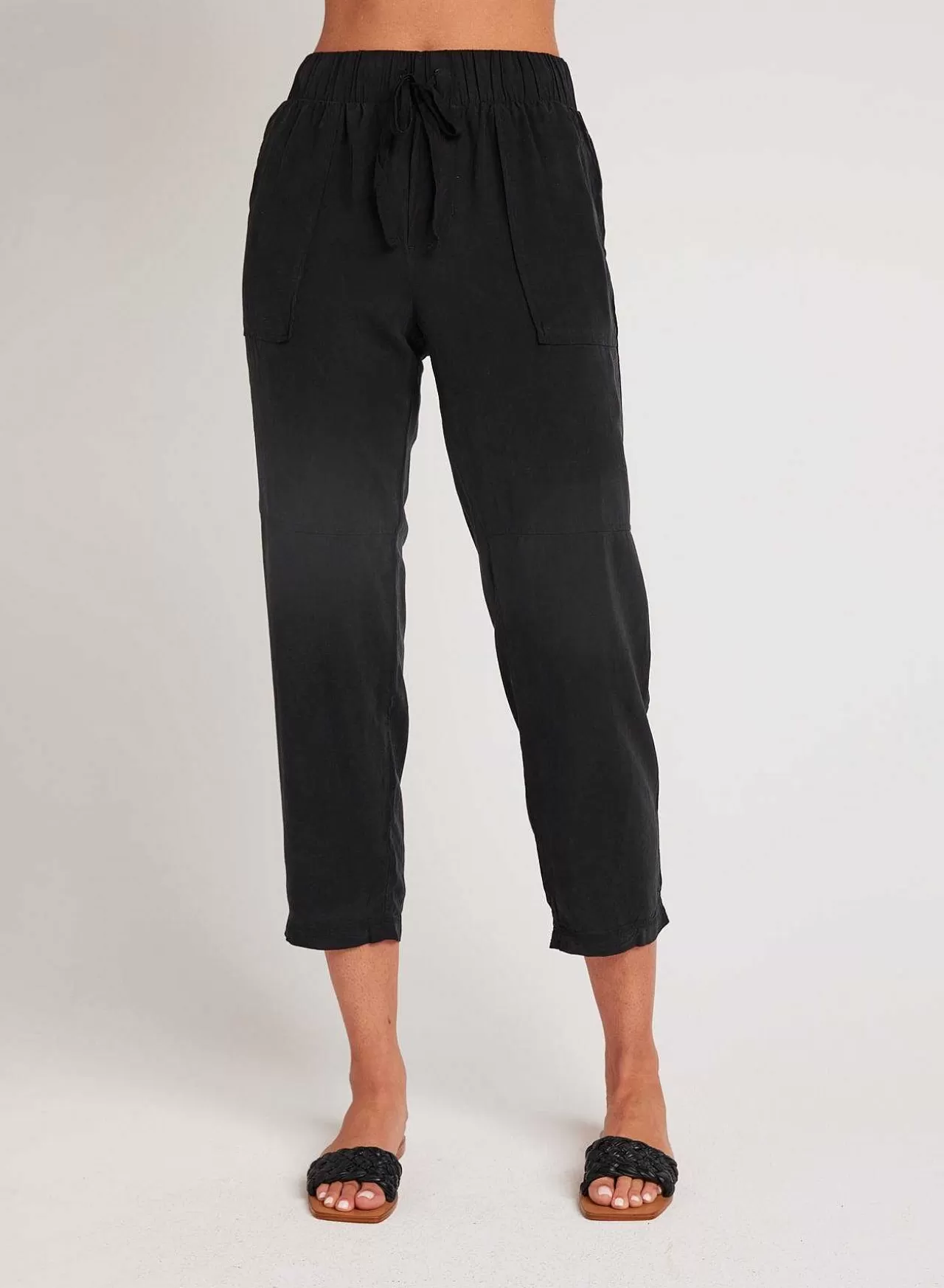 Utility Broek Met Strikceintuur - Vintage Zwart>Bella Dahl Best