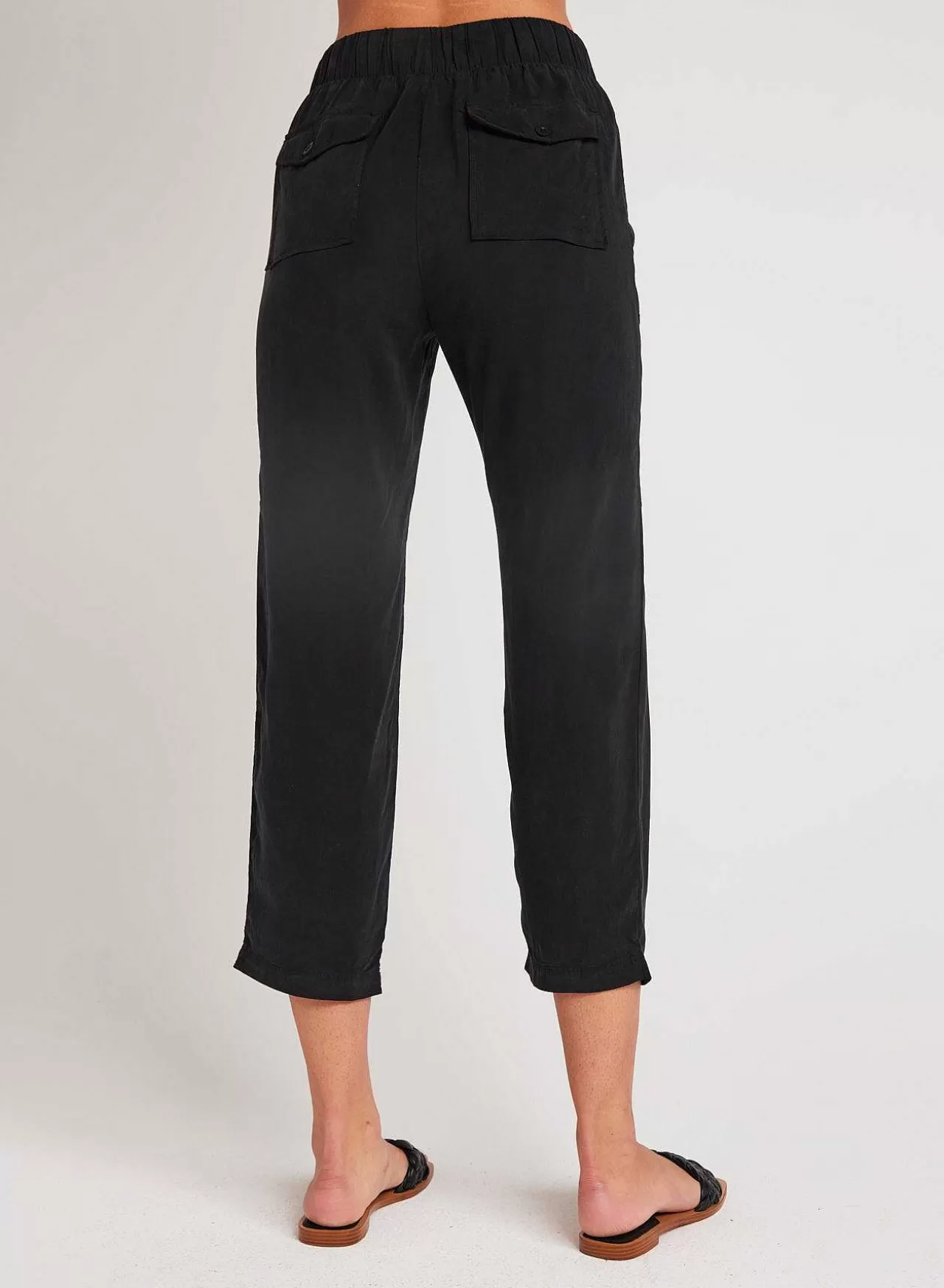 Utility Broek Met Strikceintuur - Vintage Zwart>Bella Dahl Best